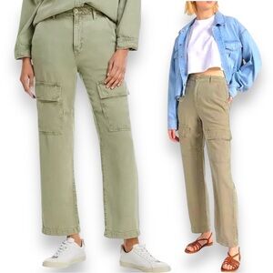 NWT AG Los Angeles Knoxx High Waist Cargo Straight Leg Pants Size 27